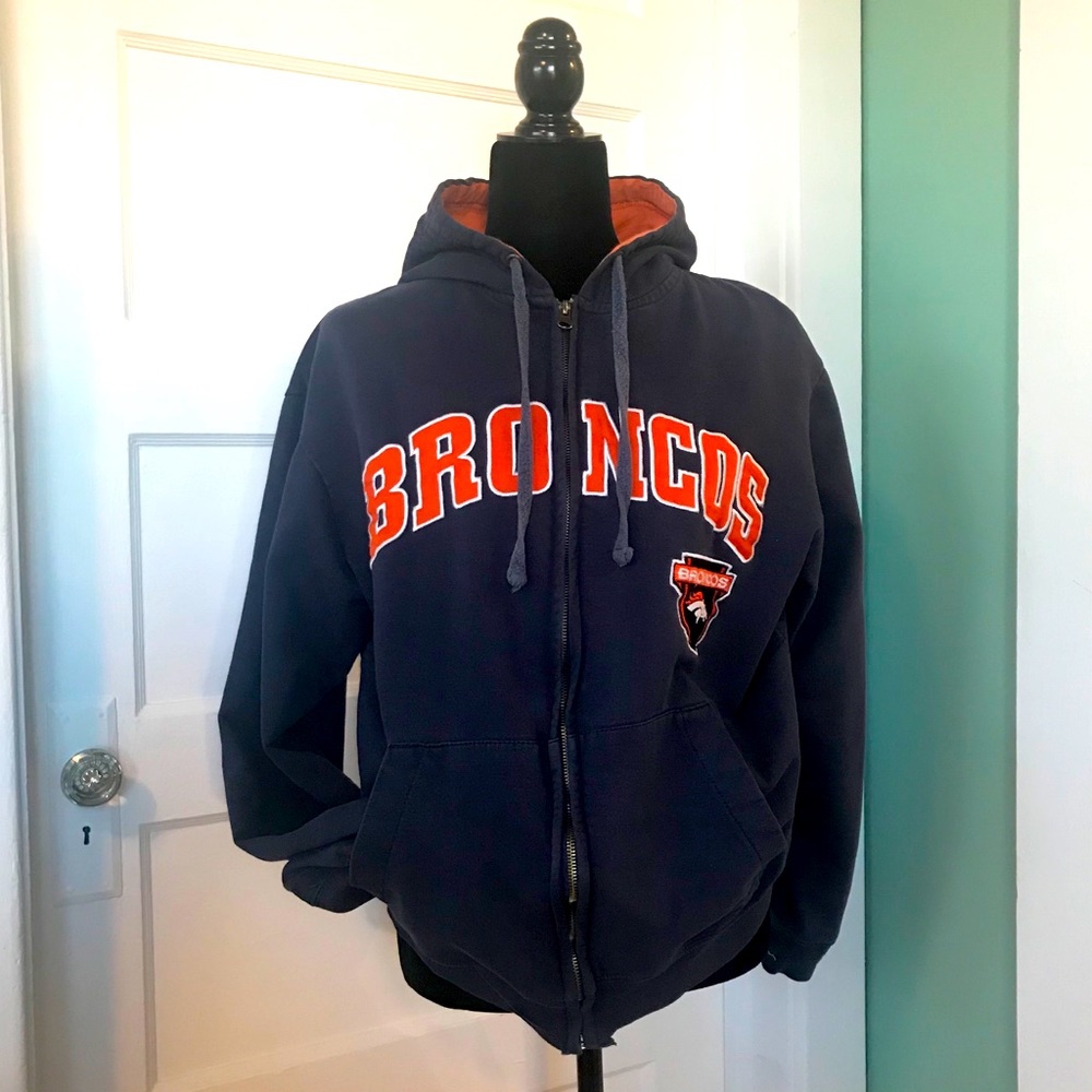 Official NFL Denver Broncos zip front hoodie